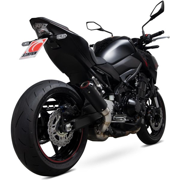 PKA136BCER - Scorpion Red Power Black Ceramic Slip-On Exhaust - Kawasaki Z900 (Euro 5) 2020