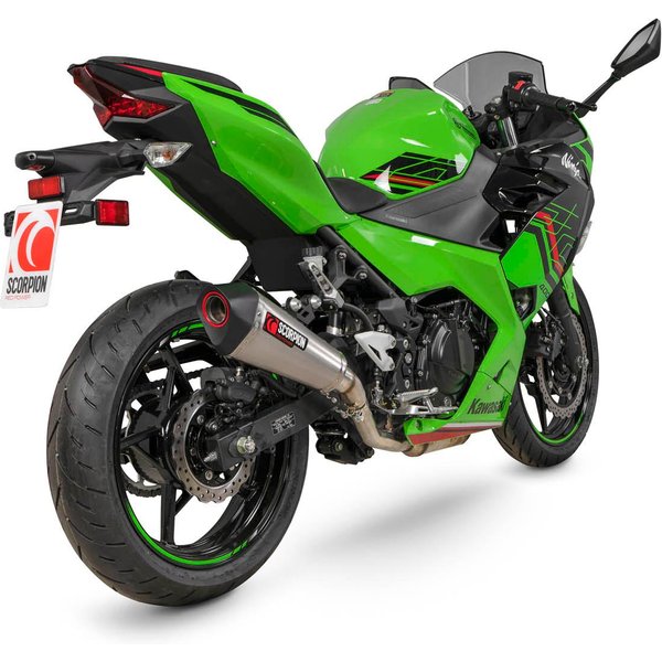 RKA121SEO - Scorpion Serket Taper Stainless Steel Exhaust - Kawasaki Ninja 400 2018 - 2019