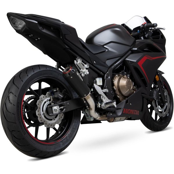 PHA186BCER - Scorpion Red Power Black Ceramic Exhaust - Honda CBR500R 2019