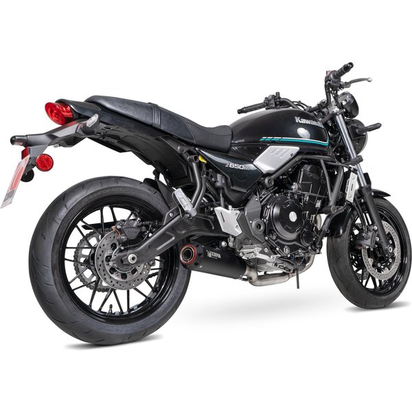 PKA142SYSBCER - Scorpion Red Power Full System Black Ceramic Exhaust - Kawasaki Z650RS 2022