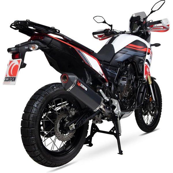 RYA114BCER - Scorpion Serket Black Ceramic Oval Exhaust - Yamaha Tenere 700 2018 - 2019