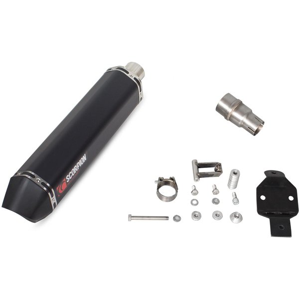 PI180BCER - Scorpion Serket Parallel Black Ceramic Exhaust - Piaggio MP3 400/400LT - 2008 - 2013 / MP3 500/500LT - 2008 - 2016
