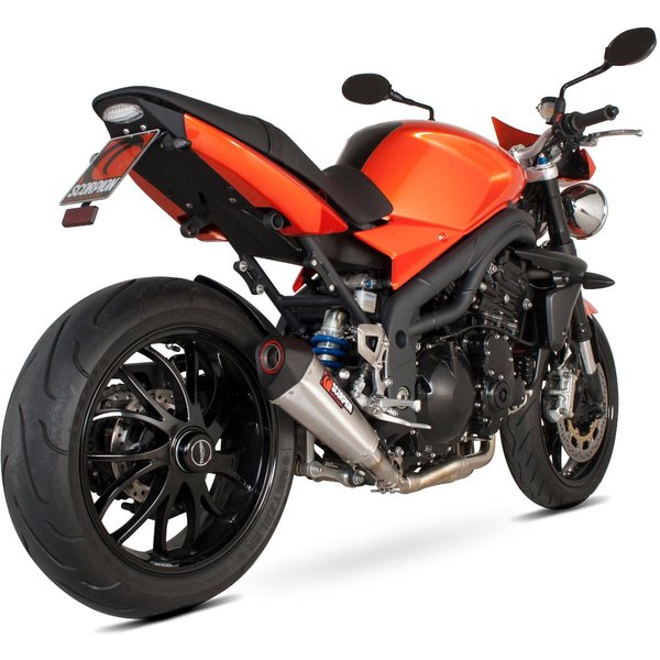 RTR66SESEO - Scorpion Serket Taper Stainless Oval Exhaust - Triumph Speed Triple 1050 2008 - 2010