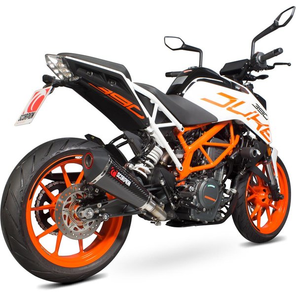 RKT83CEO - Scorpion Serket Taper Carbon Fibre Exhaust - KTM Duke 390 - 2017 - 2019
