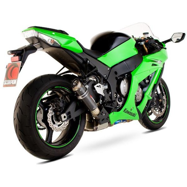 KA1002CEM - Scorpion RP-1 GP Carbon Round Exhaust - Kawasaki ZX 10R 2011 - 2015