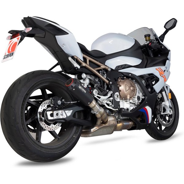 PBM80BCER - Scorpion Red Power Black Ceramic Slip-On Exhaust - BMW S1000 RR 2019 - 2021