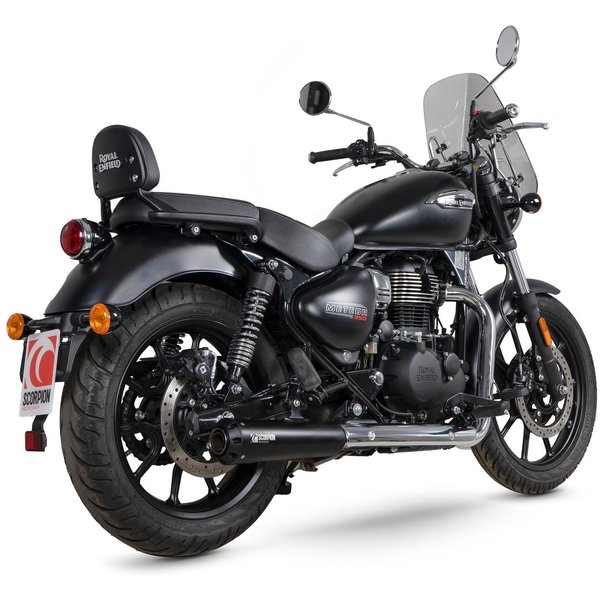 PRE102BCER - Scorpion Red Power Slip-On Black Ceramic For Royal Enfield Meteor 350 2020-2024