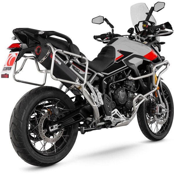 RTR95BCER - Scorpion Serket Parallel Slip-On Black Ceramic For Triumph Tiger 900 2024-2025