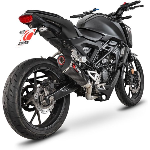 RHA202SYSCEO - Scorpion Serket Taper Full System Carbon Fibre For Honda CB 125 R 2024-2025