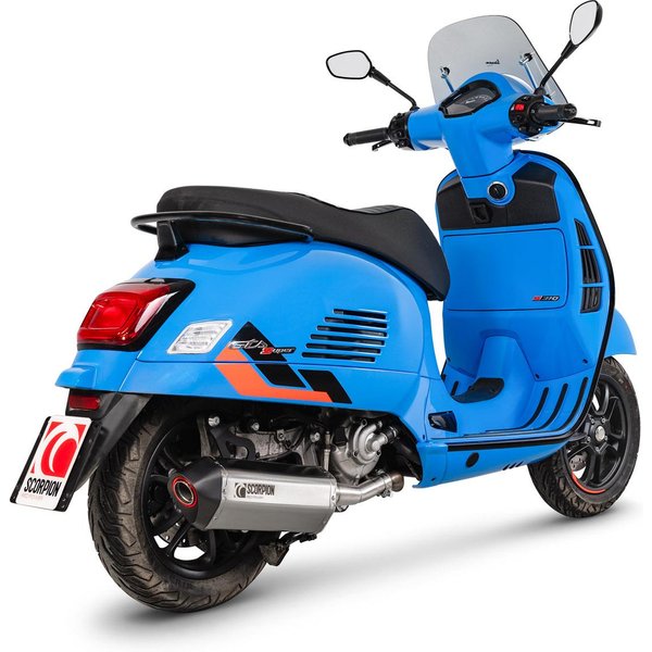 RVE221SEO - Scorpion Serket Parallel Slip-On Stainless Steel For Vespa GTS 310 2024-2025