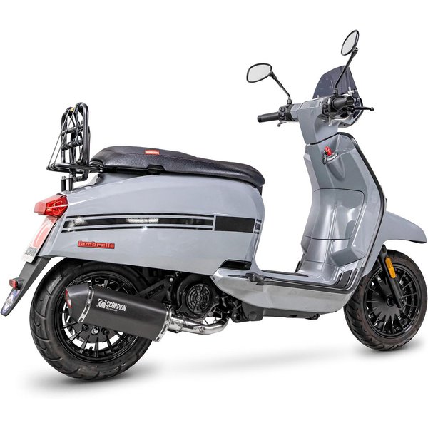 RLA50BCER - Scorpion Serket Parallel Full System Black Ceramic For Lambretta V125 Special 2021-2025