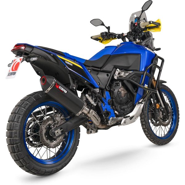 RYA125BCER - Scorpion Serket Parallel Slip-On Black Ceramic For Yamaha Tenere 700 World Raid 2022-2025