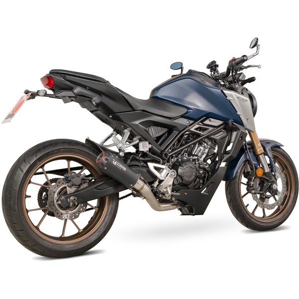 PHA198SYSBCER - Scorpion Red Power Full System Black Ceramic For Honda CB 125 R 2021-2024