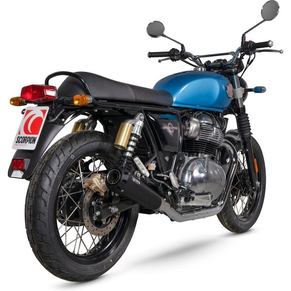 PRE101BCER - Scorpion Red Power Slip-On Pair Black Ceramic For Royal Enfield Interceptor 650 2019-2024