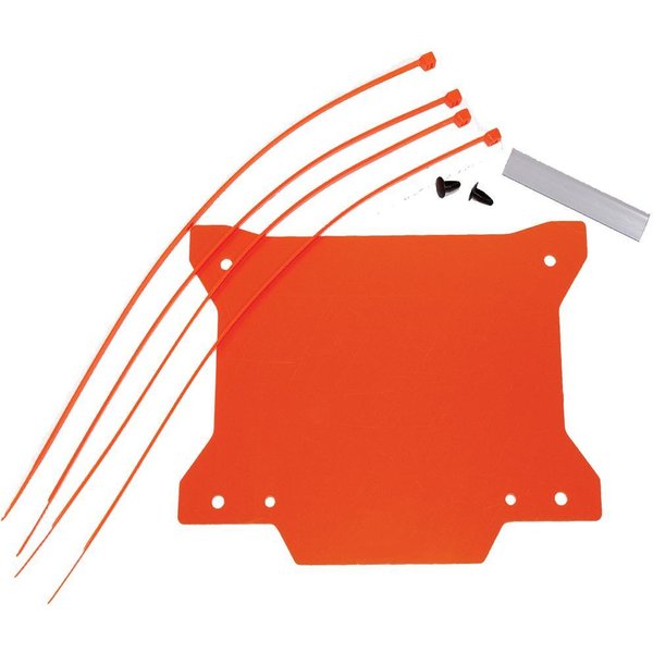 TBNOPLATE 19 OR - Apico Front Number Board Plastic With Window New X Shape Orange