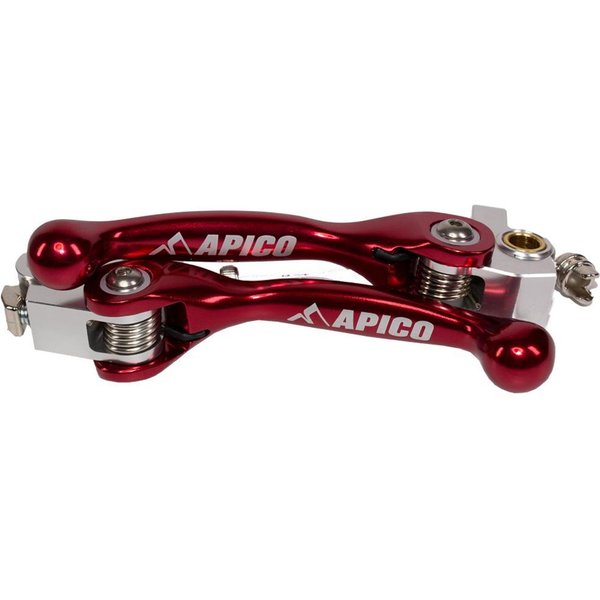 LEFLEXI SET HON4 RED - Apico Set Of Flexi Levers For Honda CRF450R 2021-2023, CRF450RX 2021-2023 Red