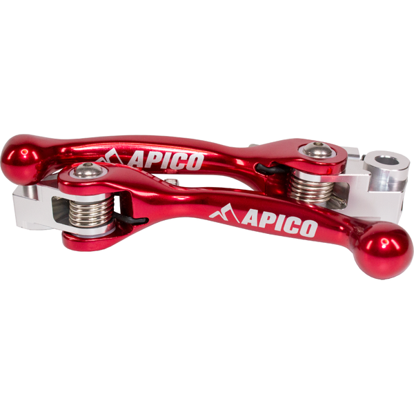 LEFLEXI SET GAS 3 RD - Apico Set Of Braktec Flexi Levers For Gas Gas EC/EC-F250-350 2021-2023, Husqvarna TE/FE 150-501 2022-2023 Red