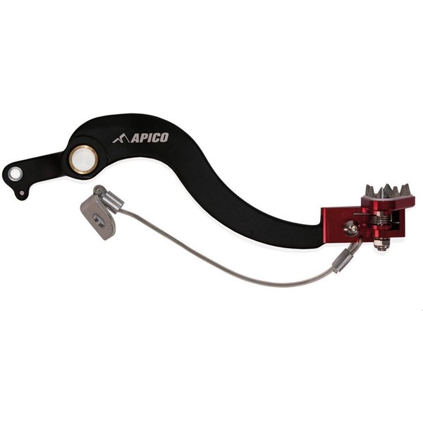 BPF132 BLACK/RED - Apico Forged Brake Pedal For Honda CRF450L 2011-2020, CRF450RL 2021-2023 Black/Red