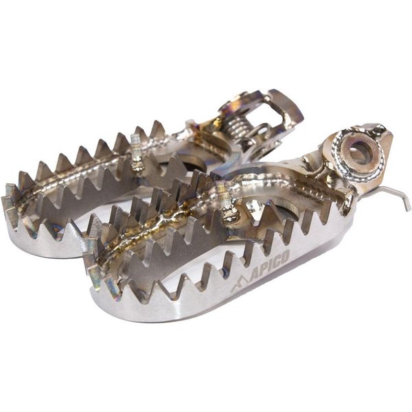 FPTI KTM 23 - Apico Titanium Foot Pegs For KTM/Husqvarna/Gas Gas SX/SXF/TC/FC 125-450 2023-2025, EXC/EXC-F/TE/FE 150-501 2024-2025, MC/MC-F/EC/EC-F 2024-2025