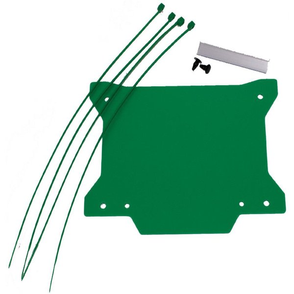 TBNOPLATE 19 GN - Apico Front Number Board Plastic With Window New X Shape Green