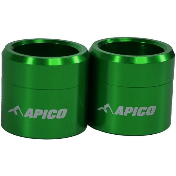 WSF KAW 3 GN - Apico Front Wheel Spacers For Kawasaki KXF250 & KXF250XC 2021-2024, KXF450 & KXF450XC 2019-2024 Green