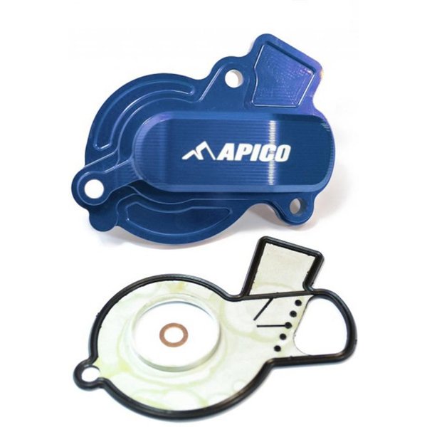 WPC KTM 3 BU - Apico Water Pump Cover For KTM SXF450 & Husqvarna FC 450 2016-2025, EXC-F/FE 450-501 2017-2025, Gas Gas MC-F/EX-F 450 2021-2025 Blue
