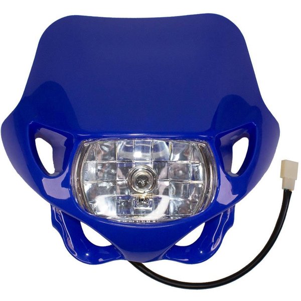 HL MX BU - Apico Universal Enduro Headlight Unit With Hi/Low Beam Blue