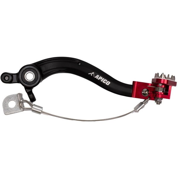 BPF504 BLACK/RED - Apico Brake Pedal For KTM SX/SXF & Husqvarna TC/FC 2016-2022, EXC/EXC-F & TE/FE 2017-2023, Gas Gas MC/EC/EX 2021-2023 Black/Red