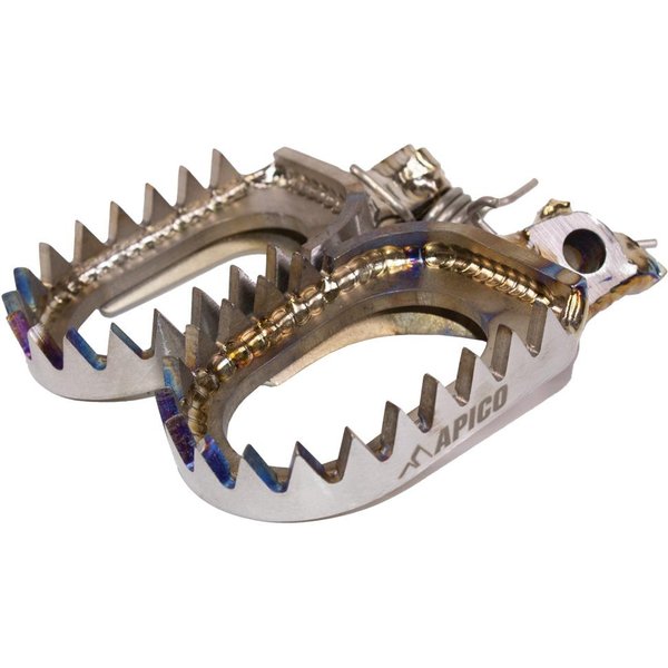 FPTIOD YZ/YZF - Apico Open Design Titanium Foot Pegs For Yamaha YZ 65/85/125/250 1998-2025, YZF250 2001-2023, YZF450 2001-2022, WRF250 2001-2024, WRF450 2001-2023, Gas >17