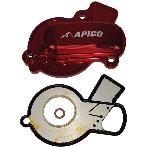 WPC KTM 3 RD - Apico Water Pump Cover For KTM SXF450 & Husqvarna FC 450 2016-2025, EXC-F/FE 450-501 2017-2025, Gas Gas MC-F/EX-F 450 2021-2025 Red