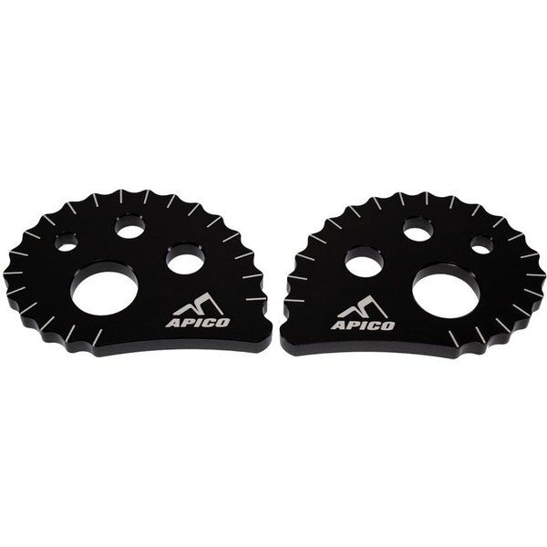 AT SNAILCAM BK OS - Apico 17mm Trials Snail Cams Black Oversize