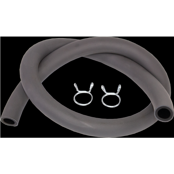 FUEL PIPE 8X13MM 0.5M - Apico Fuel Pipe 8mm X 13mm Dual Layer OEM Style Fuel Pipe 0.5 Meter With Clips Grey