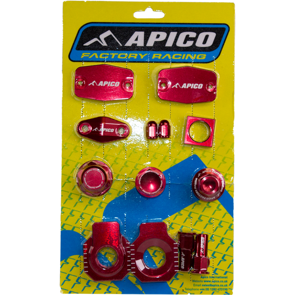 ABP GAS 1 RD - Apico Braktec Factory Bling Pack For Gas Gas EC 250/300 & EC 250/350F2021-2023, Husqvarna TE/FE125-501 2022-2023 Red