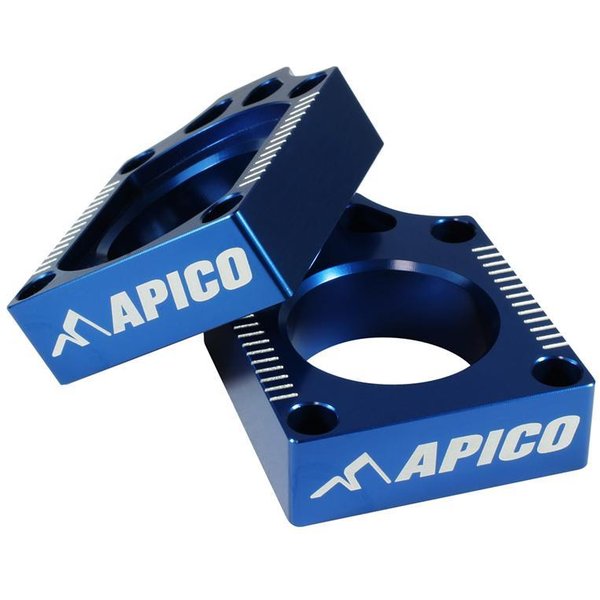 RAB-09 BLUE - Apico Rear Axle Blocks For KTM SX85 2003-2014, Husqvarna TC85 2014 Blue