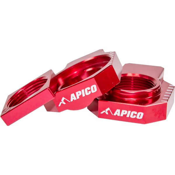 RAB-11 RED - Apico Rear Axle Blocks For KTM SX/SXF 125-450 2013-2022, Husqvarna TC125 & FC 250/350/450 2016-2022, Gas Gas MC/MC-F/EX-F 2021-2023 Red