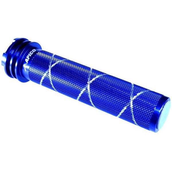 THR.SLEEVE 9ALU BLU - Apico Alloy Throttle Sleeve For Suzuki RM125 1995-2008, Kawasaki KX 125/250 1992-2008 Blue