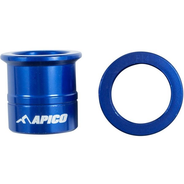 WSF KAW 2 BU - Apico Front Wheel Spacers For Kawasaki KX 125/250 2006-2008, KXF250 2004-2020, KXF450 2006-2018 Blue