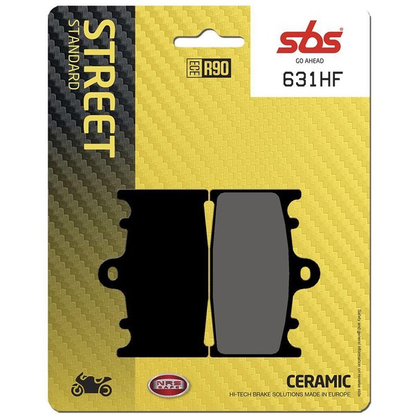 631HF - SBS HF Street Ceramic Organic Front Brake Pads For Kawasaki GPX 600 R 1989-1996
