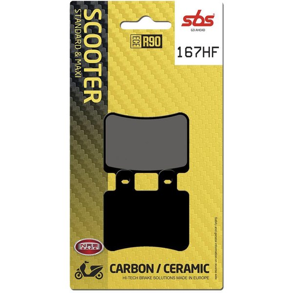 167HF - SBS HF Street Ceramic Organic Front Brake Pads For Derbi Boulevard 125 2003-2007