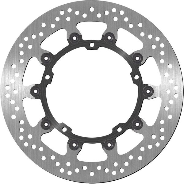 5047 - SBS Stainless Steel Front Brake Disc For Triumph Speed Triple 1050 2008-2020 - Black/Silver