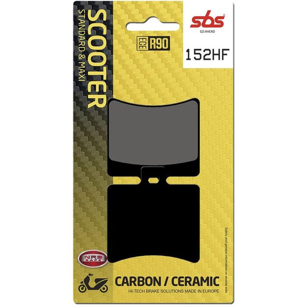 152HF - SBS HF Street Ceramic Organic Rear Brake Pads For Aprilia Atlantic 125 2003-2009