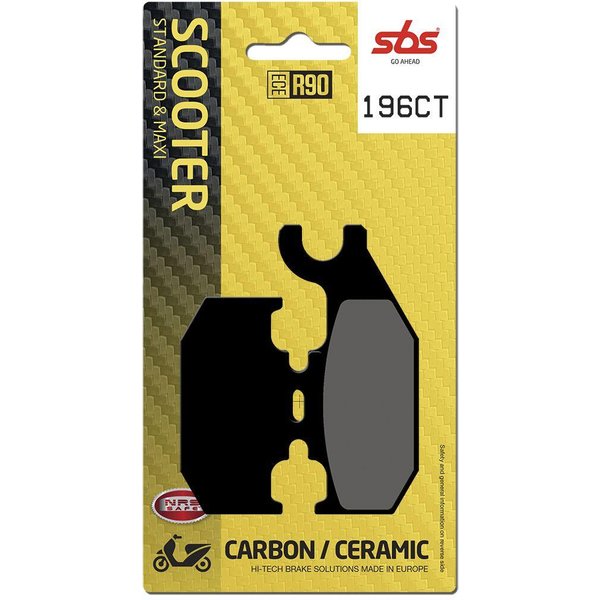 196CT - SBS Carbon Tech Organic Rear Brake Pads For Benelli Caffenero 250 2008-2014
