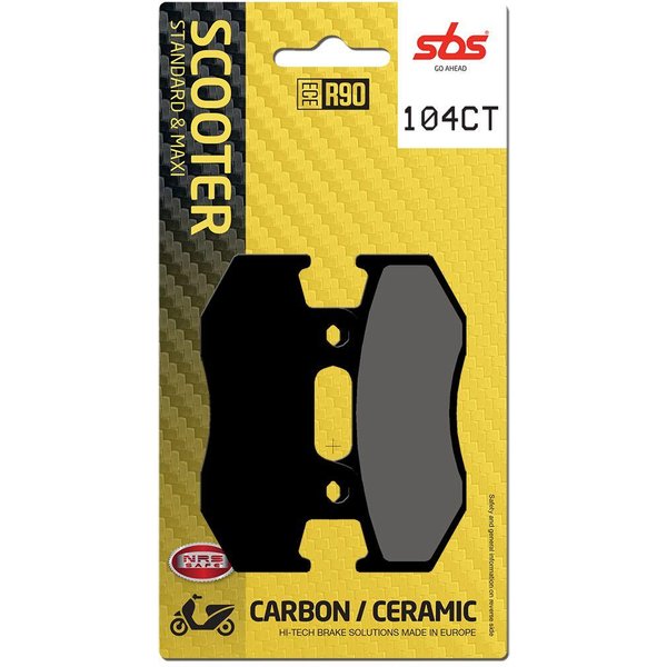 104CT - SBS Carbon Tech Organic Rear Brake Pads For Suzuki AN 250 Burgman 1998-2003