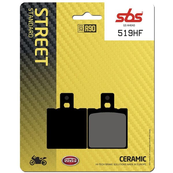 519HF - SBS HF Street Ceramic Organic Rear Brake Pads For Laverda 650 Black Strike 1998-1999