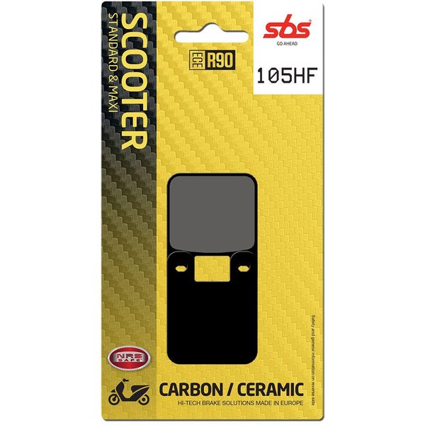 105HF - SBS HF Street Ceramic Organic Front Brake Pads For Derbi Atlantis 100 2004-2006