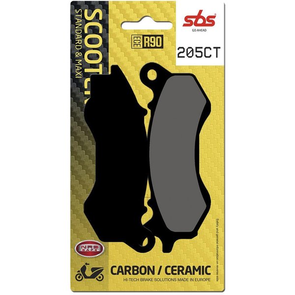 205CT - SBS Carbon Tech Organic Front Brake Pads For Peugeot Django 125 2015-2016