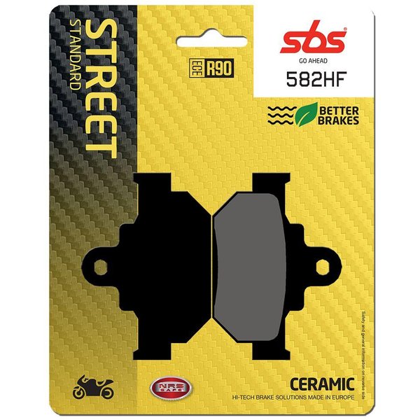 582HF - SBS HF Street Ceramic Organic Front Brake Pads For Suzuki DR600S 1985-1988