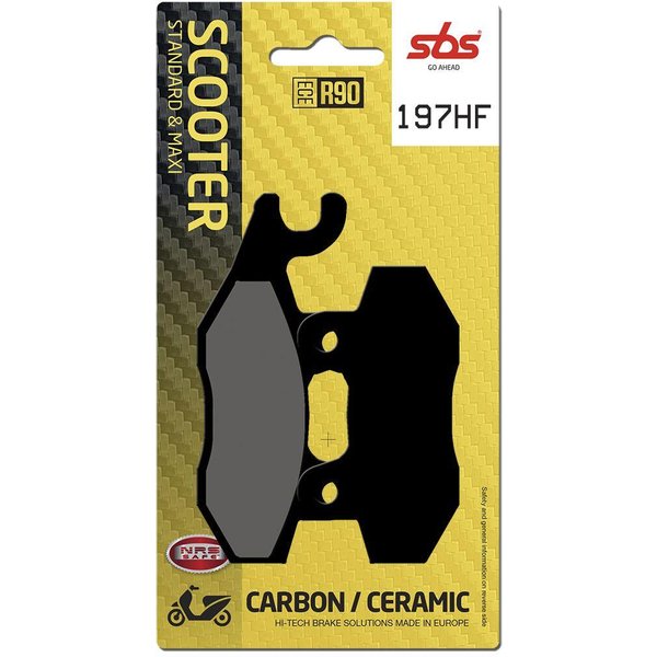 197HF - SBS HF Street Ceramic Organic Front Left Brake Pads For Suzuki AN 400 2007-2009