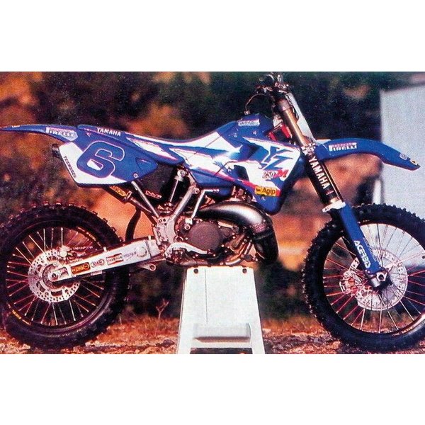 12V02 - Tecnosel Team Yamaha Seat Cover For Yamaha YZ125 1996-2001 - Blue/White