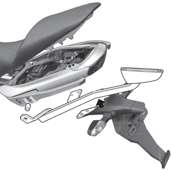 Shad Top Case Fitting Kit for Kawasaki ER6-F (09-11)